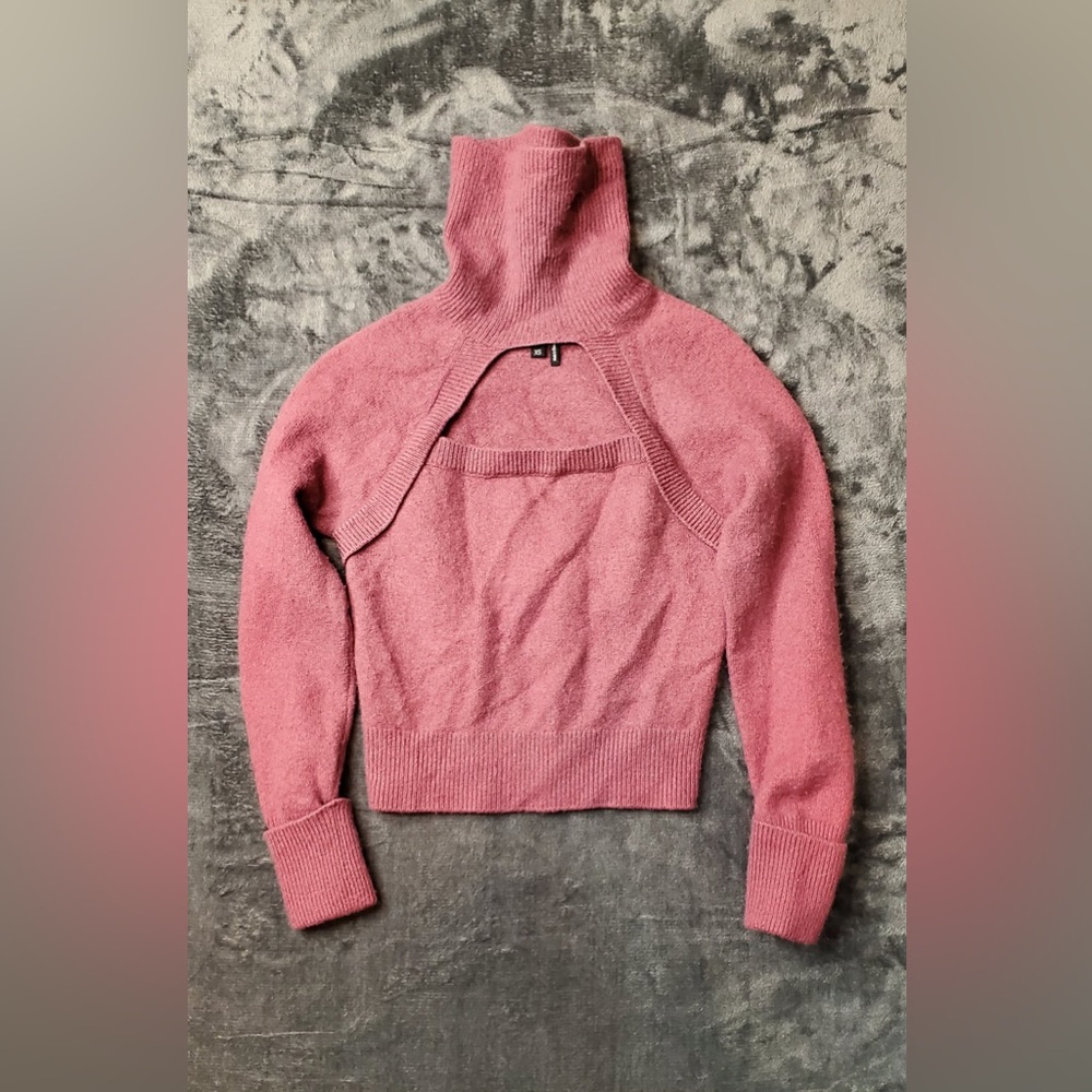 PAIGE Mauve Cowl Neck Sweater